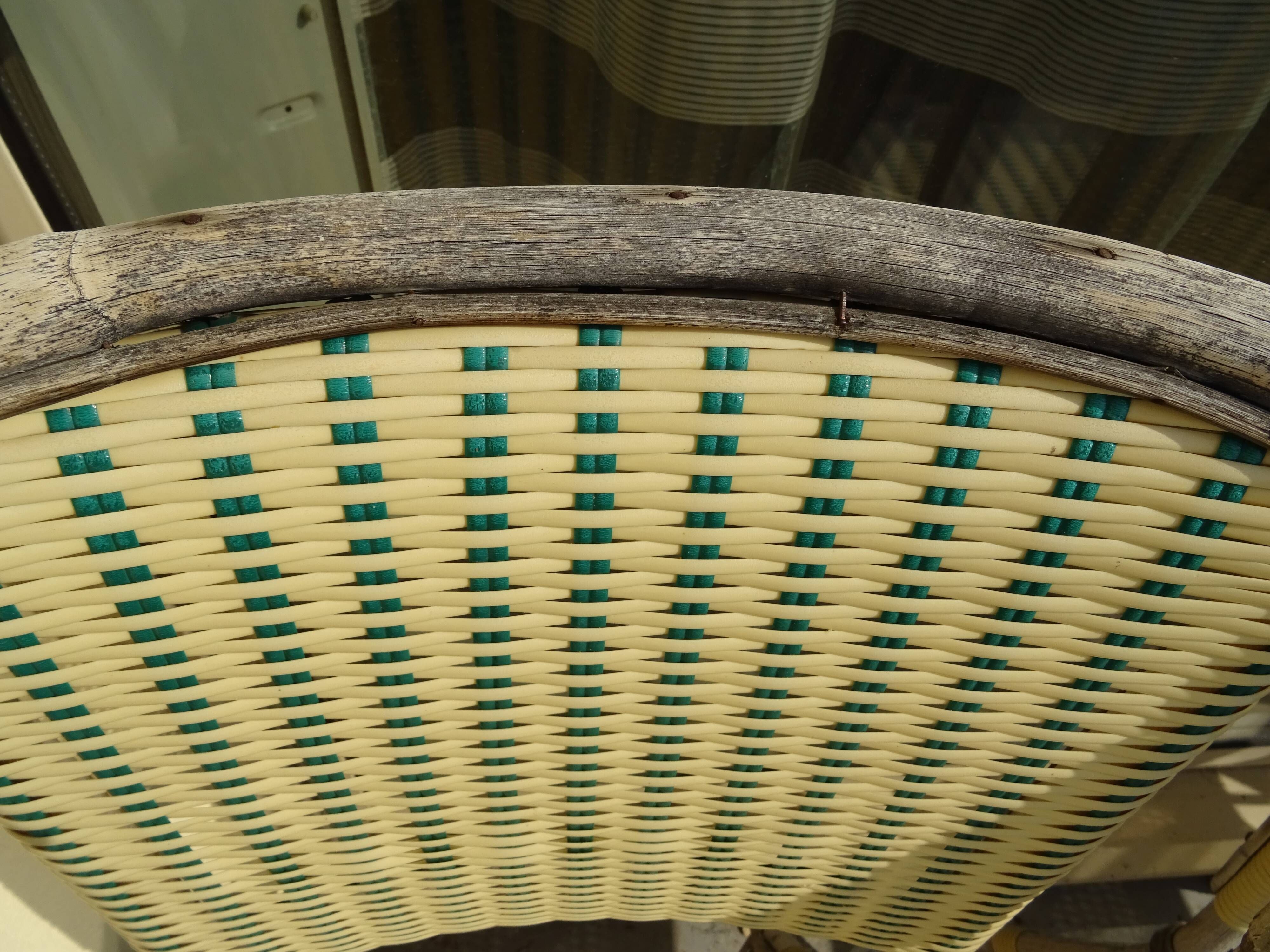 4 vintage bistrot de Paris rattan chairs