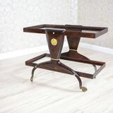 Vintage Side Table in Dark Brown Beech, 1950s