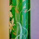 Vase with daffodils in blown glass, enameled, gilded, Legras Montjoye workshops, art nouveau