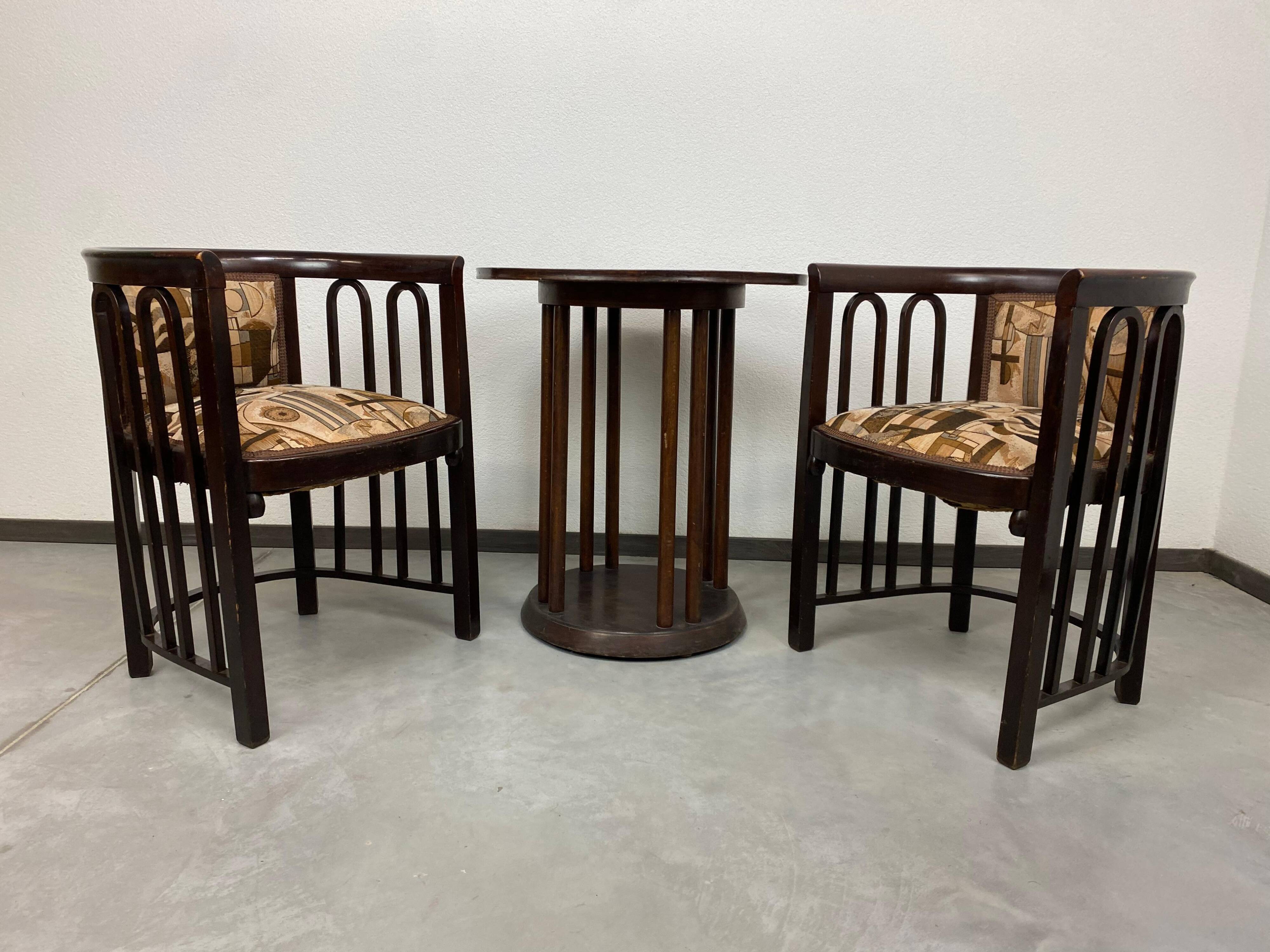 Fledermaus armchairs no. 423 by Josef Hoffmann