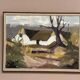 Original Swedish Oil on Canvas – "Farm" by Jörgen Bruun – Signed – Vintage and Framed – 41 × 31 cm (16.1" × 12.2")
