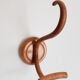 Hook, curved wooden coat rack