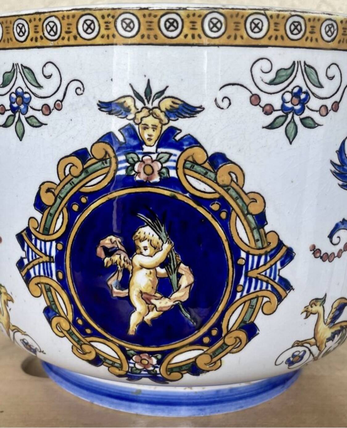 Gien porcelain planter