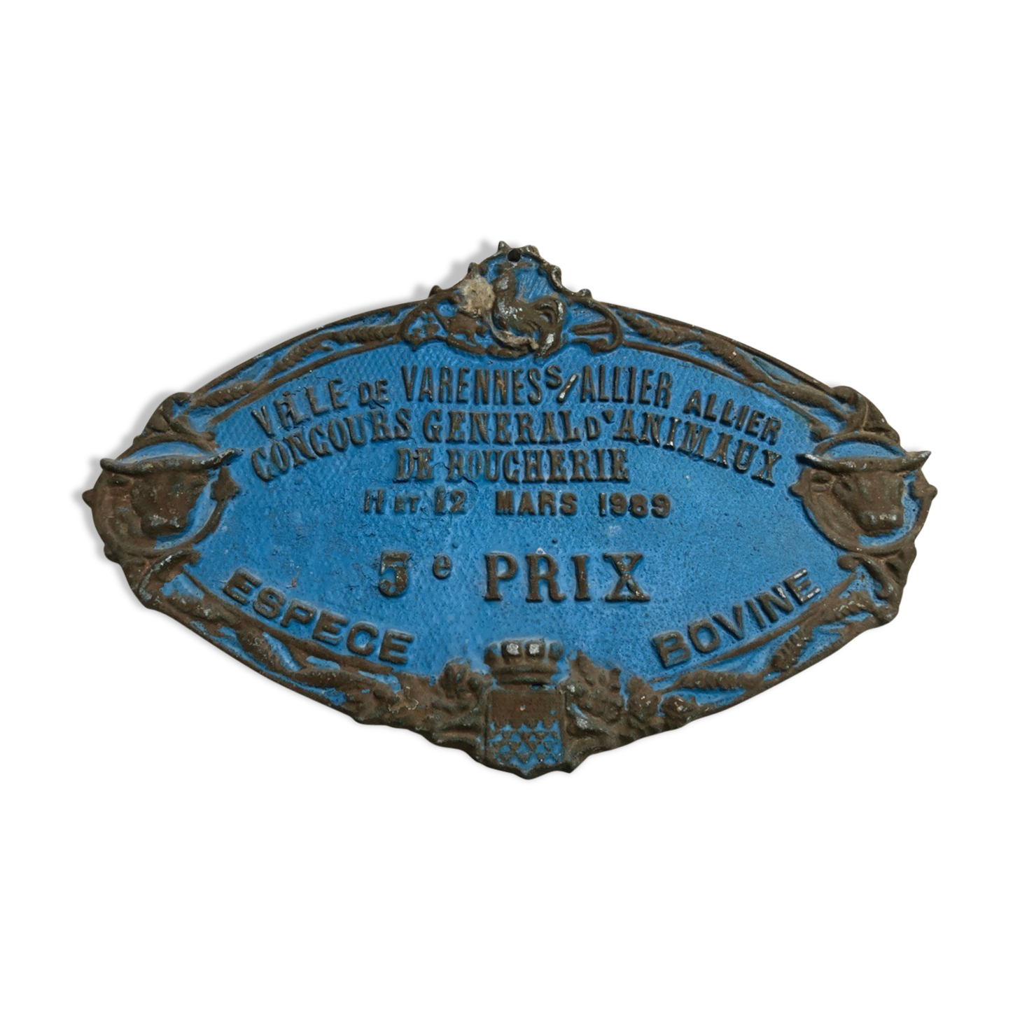Plaque concours agricole varennes-sur-allier 1989