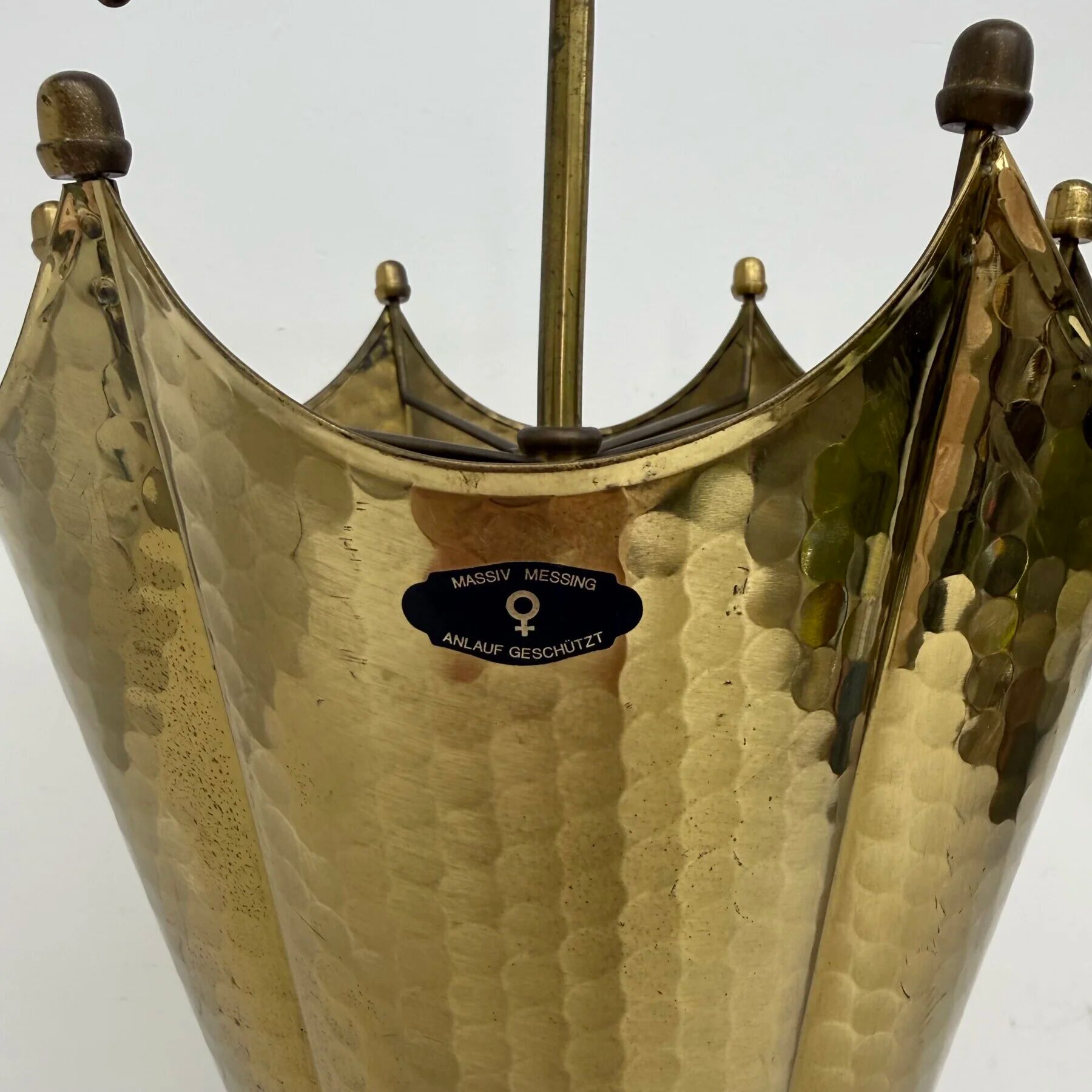 Mid-century design brass umbrella stand, 1970s