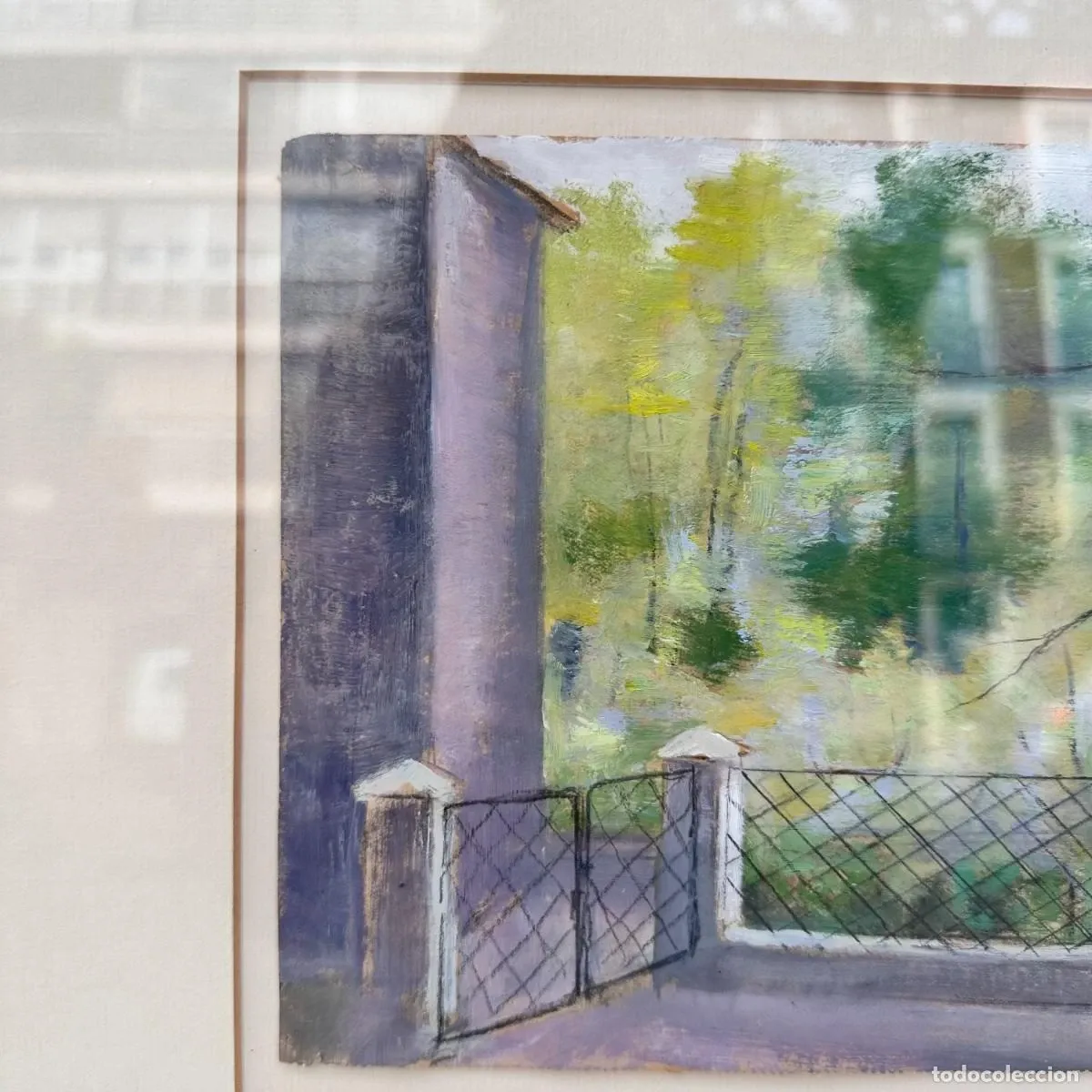 Mixed media on panel "Landscape of Brazil", Timoteo Pérez Rubio, 20th century - Brazil
