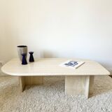 Table basse en travertin (Roche Bobois)
