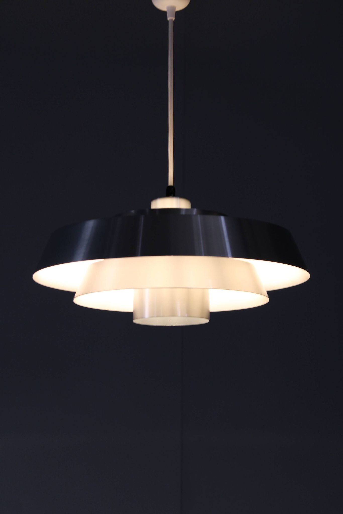 1970s Aluminium Pendant "NOVA " by Jo Hammerborg for Fog & Mørup, Denmark