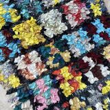 Moroccan carpet Boucherouite colored - 92 x 241 cm
