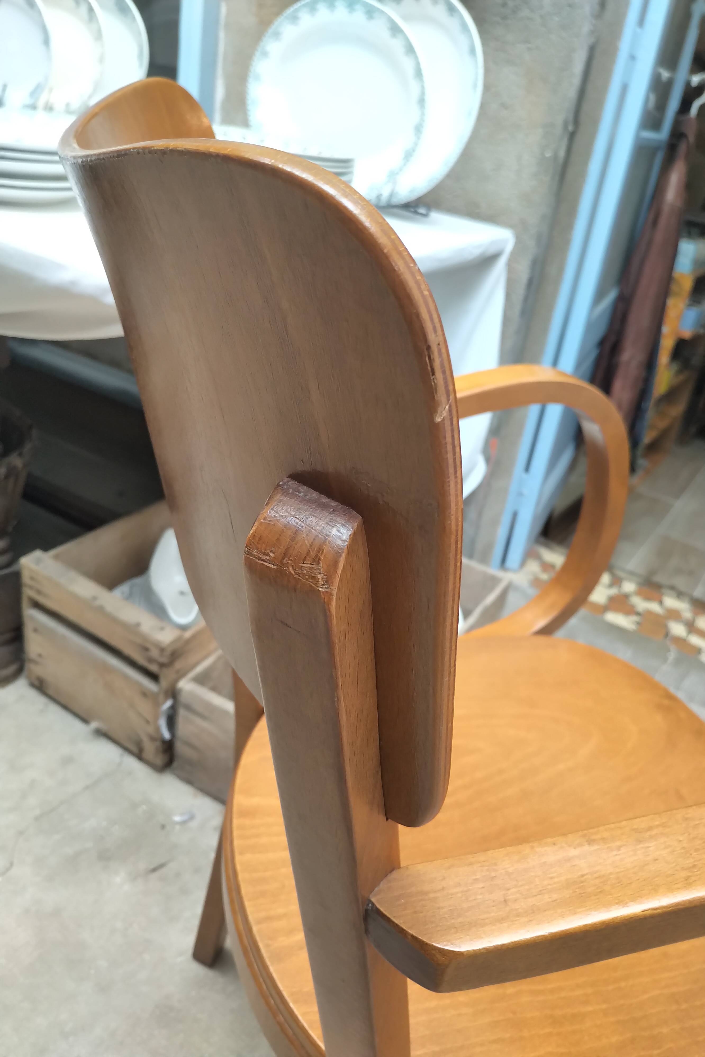 Fauteuil Baumann bois courbé