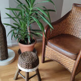 Rattan armchairs