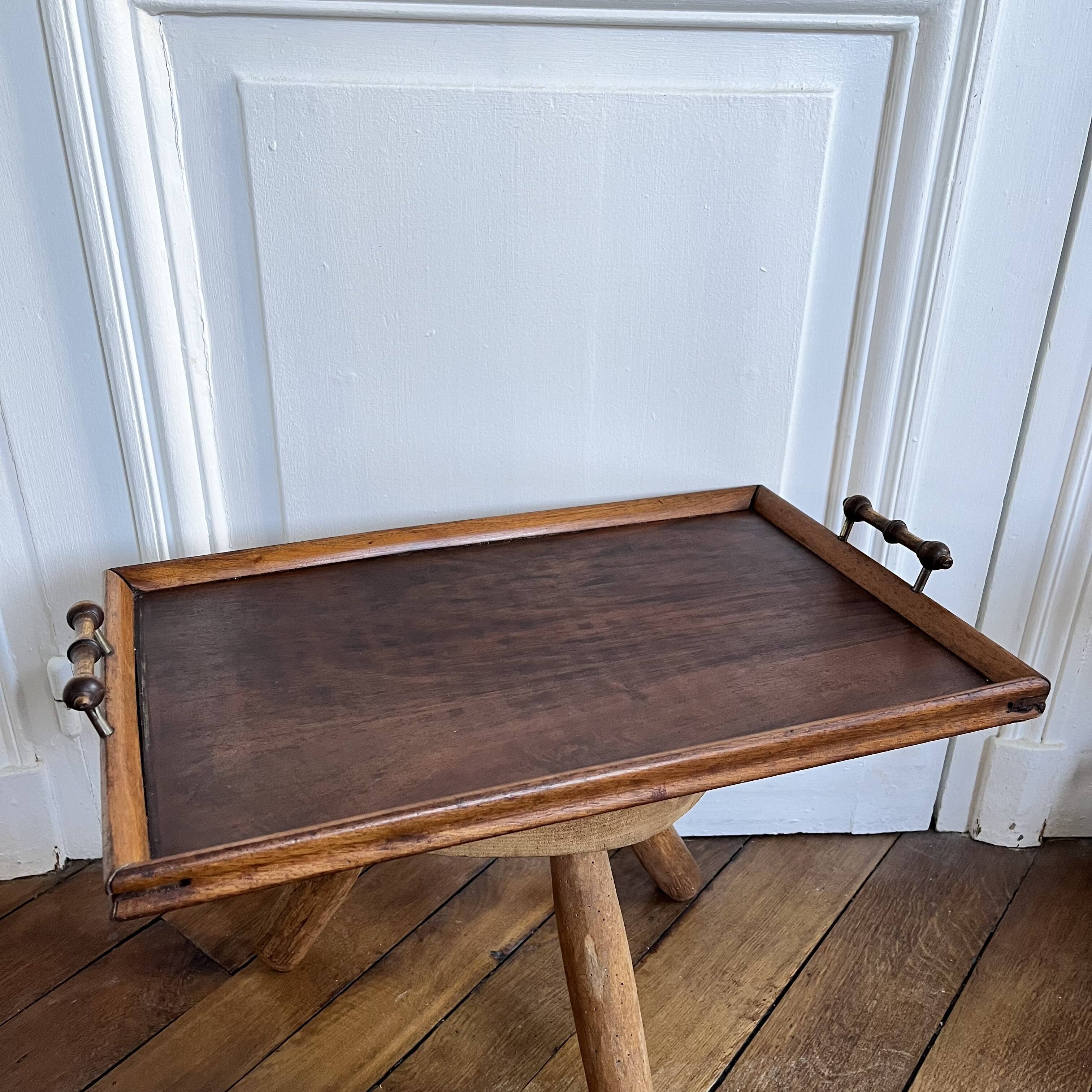 Plateau vintage en bois