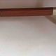Vintage coffee table from the 1950s in mahogany and metal, with a tabletop width of 110 cm.