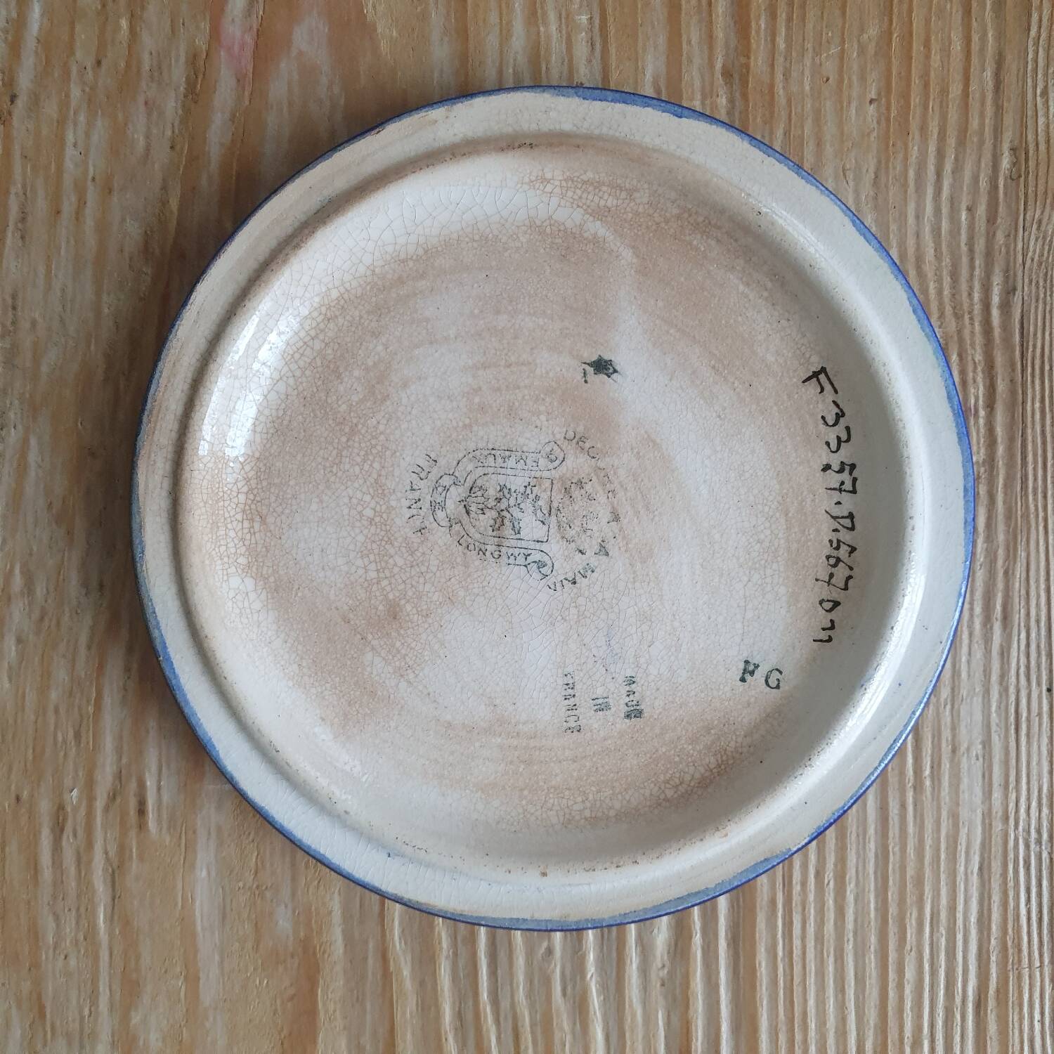 2 coasters in Longwy enamel