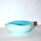 Murano glass trinket tray, opaline colored glass, 1970s design by Seguso Sommerso