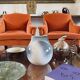 Mid-century Modern spherical gres vase, Franco Bucci Italy ca. 1970