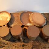 Set of 4 vintage stoneware coffee cups