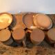 Set of 4 vintage stoneware coffee cups