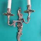 Paire d'appliques murales bougeoirs grandes anciennes
