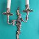 Pair of large antique candlestick wall sconces