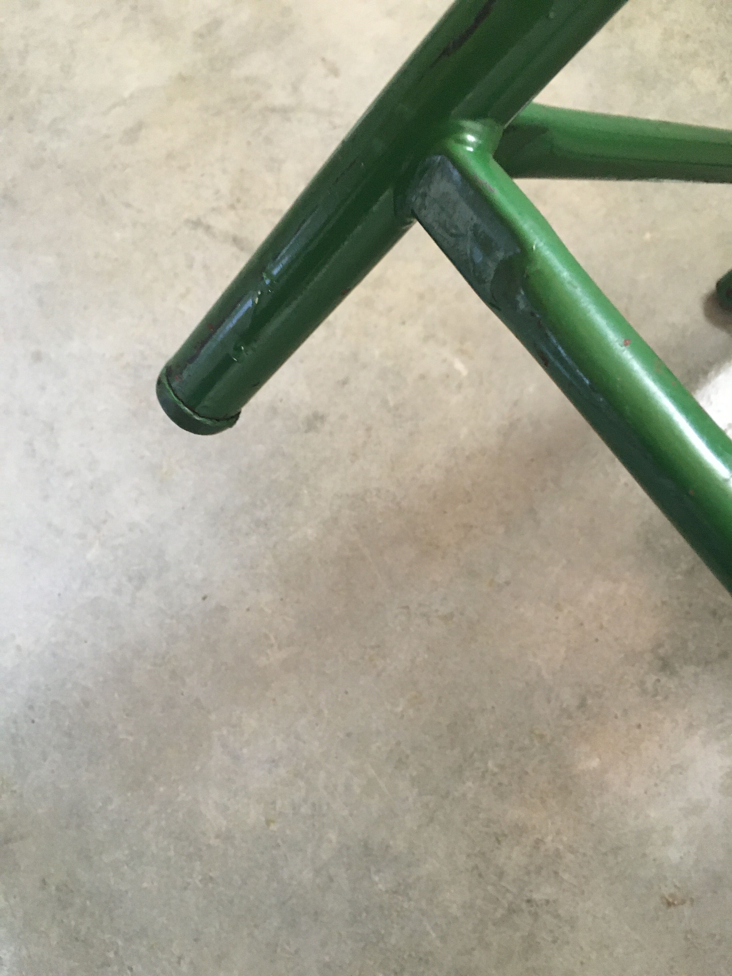 Green military stool