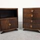 Pair of Art Deco rosewood bedside tables circa 1930