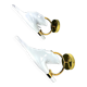 Pair of "Calla Lily" leaf-shaped wall sconces, Murano glass & gilt brass, Italy 1970s