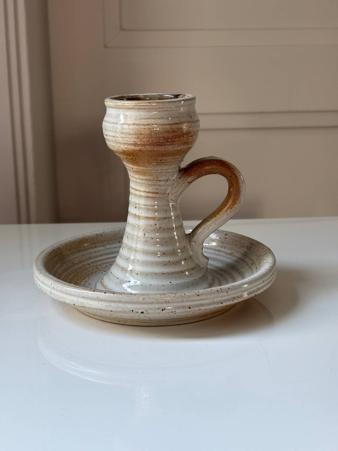 Marais stoneware candle holder
