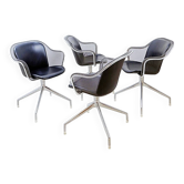 Set of 4 swivel armchairs "Iuta" by Antonio Citterio for B&B Italia