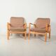 Pair of Swedish Ire Möbler bent beech armchairs, 1960s