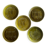 Set of 5 vintage earthenware plates