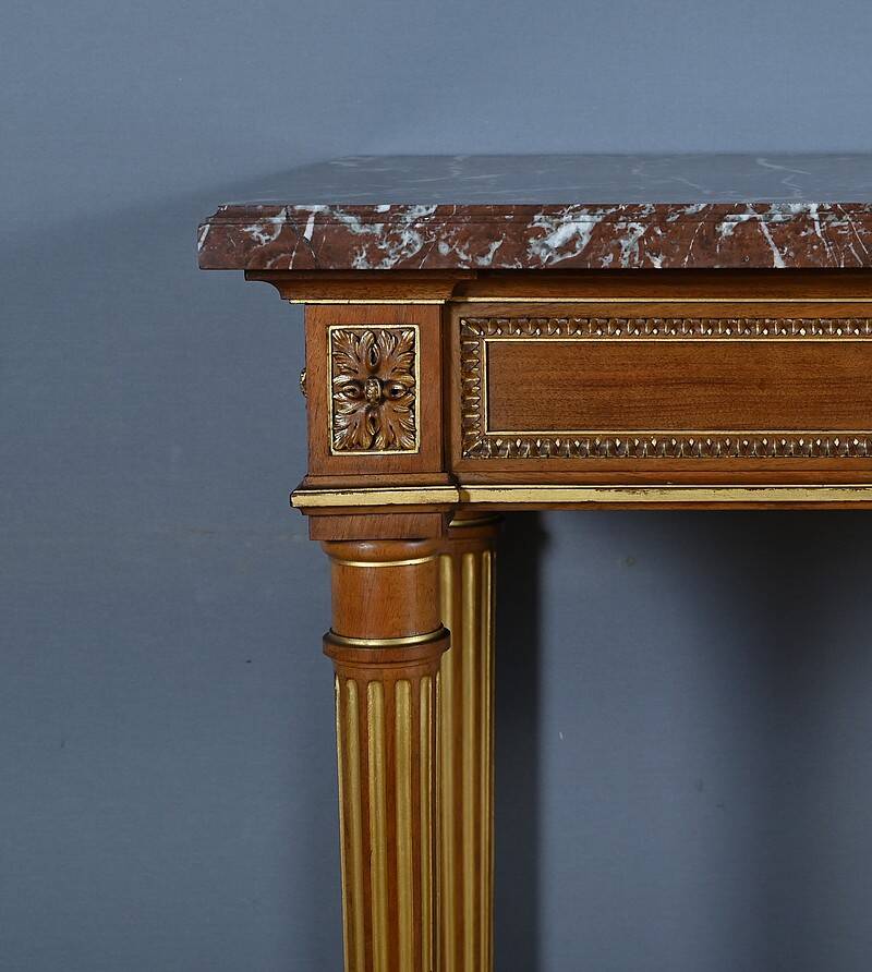 Console en acajou, style Louis XVI – 2ème moitié XIXe