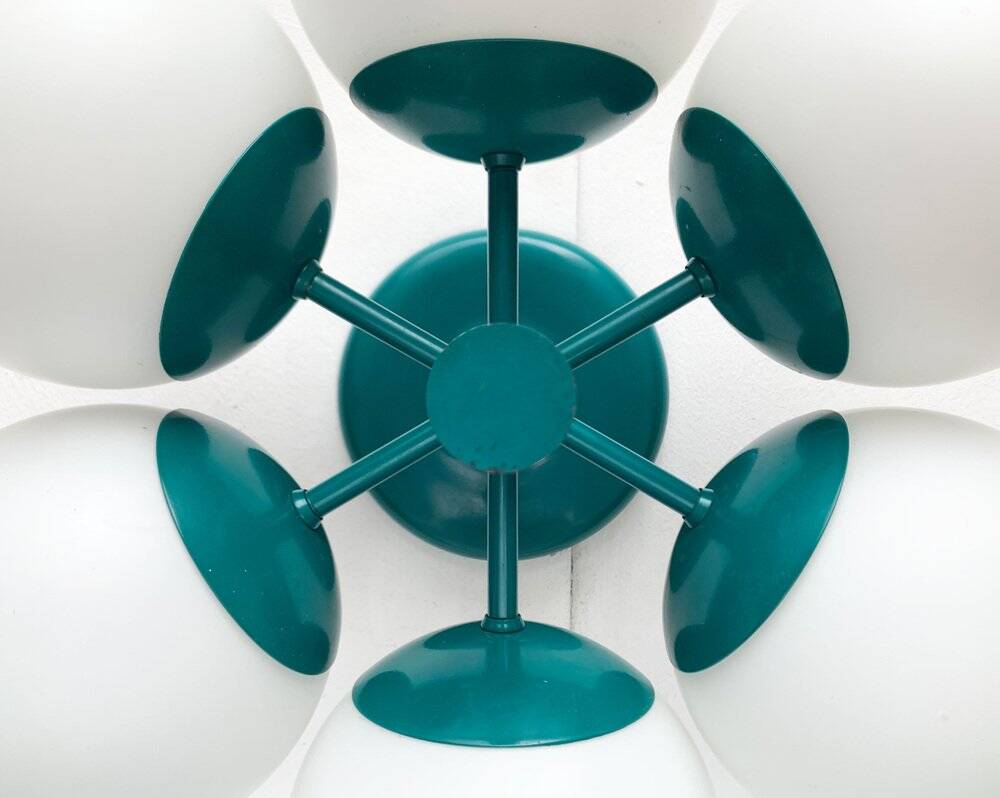Mid-century German space-age suspension by Kaiser Leuchten, 1960s, set of 2.