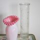Vintage artistic pink glass vase, Tarnowiec, Sulczan, Europe, 1970s