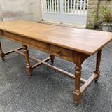 Oak drapery table