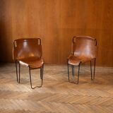 Stackable chairs by Raoul Guys, France 1950s