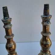 Pair of bronze torches 17th