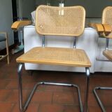 Pairs of Cesca B64 armchairs with armrests by Marcel Breuer