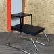 1960s 1970s Ottoman Footstool with Ladder Space Age Orange