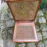 Chaise osier avec assise ouvrable