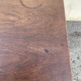 Modernist wooden desk with compass feet 1950