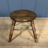 Faux bamboo stool made of beech wood