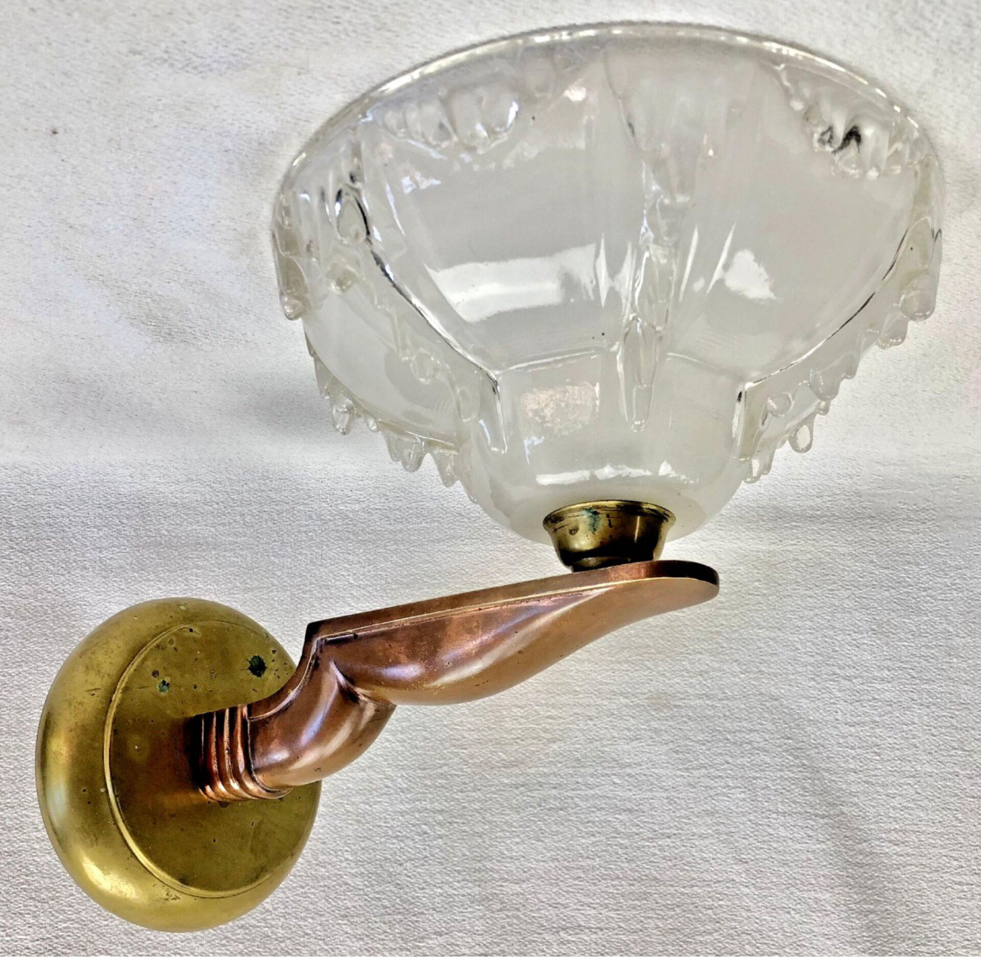 Vintage Streamline Ship bronze Art Deco wall light Ezan