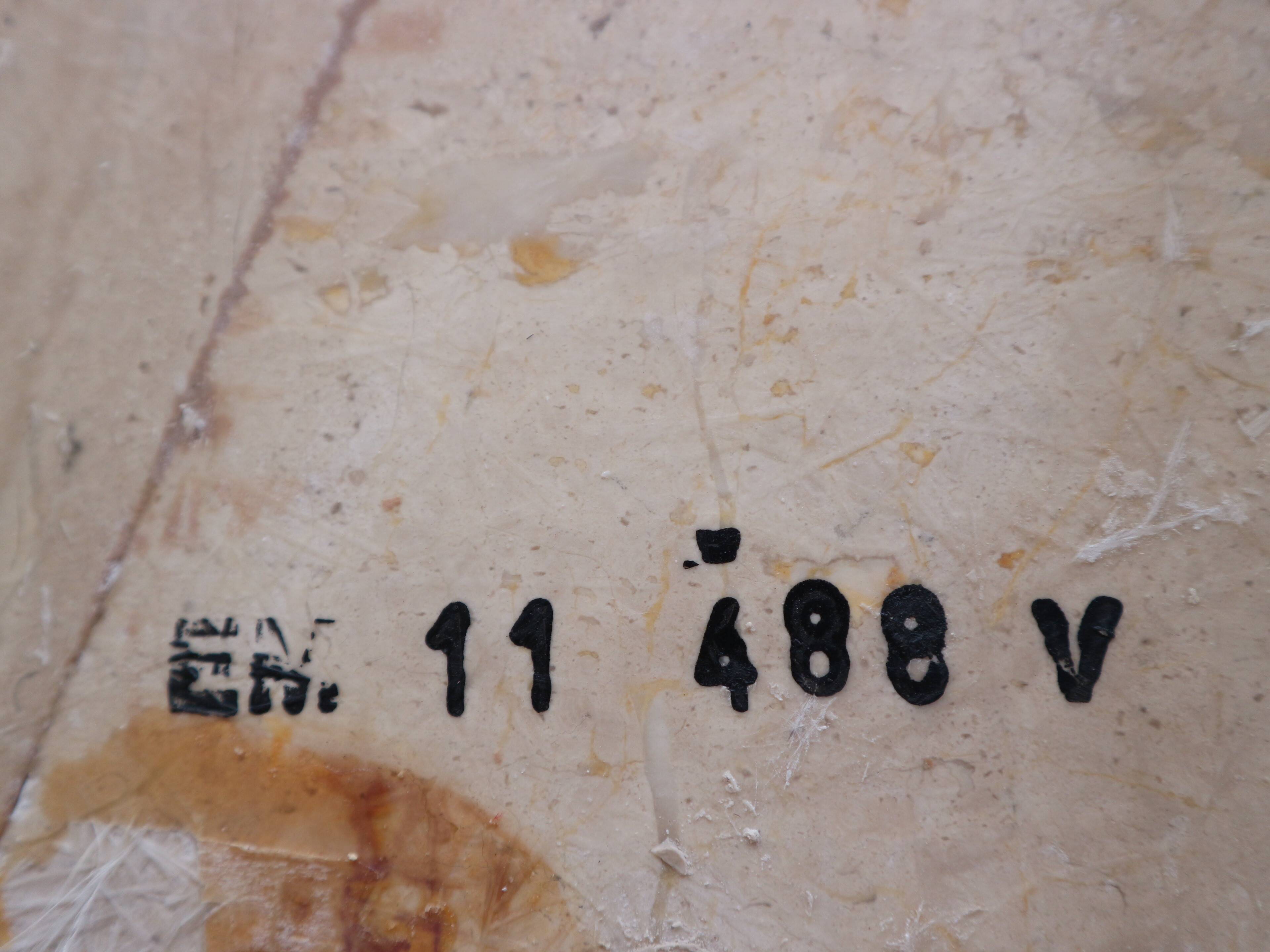 Vintage square travertine coffee table made in the 80s