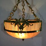 Bronze And Glass Paste Pendant Lamp