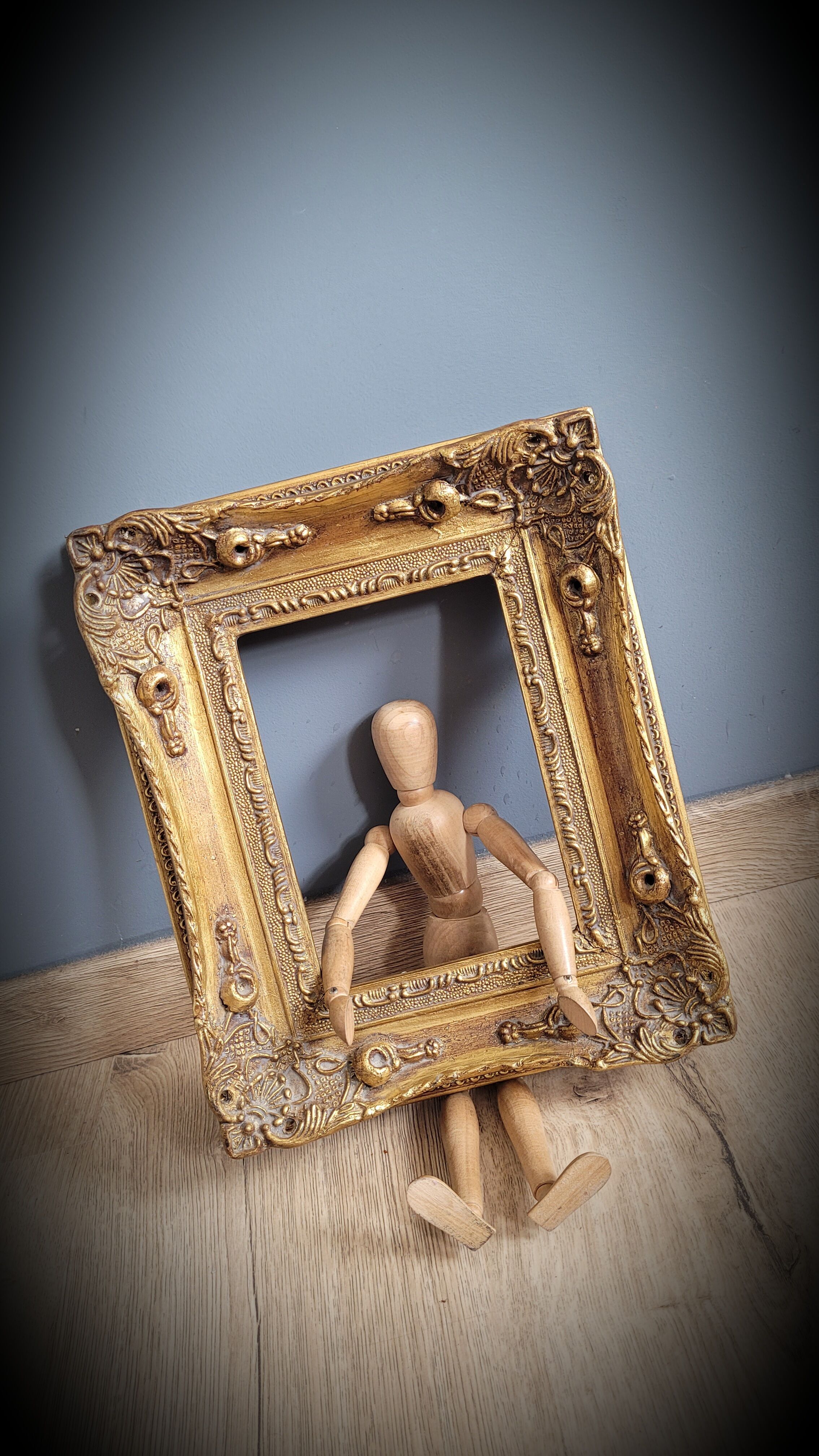 Golden baroque frame