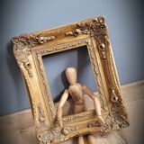 Golden baroque frame