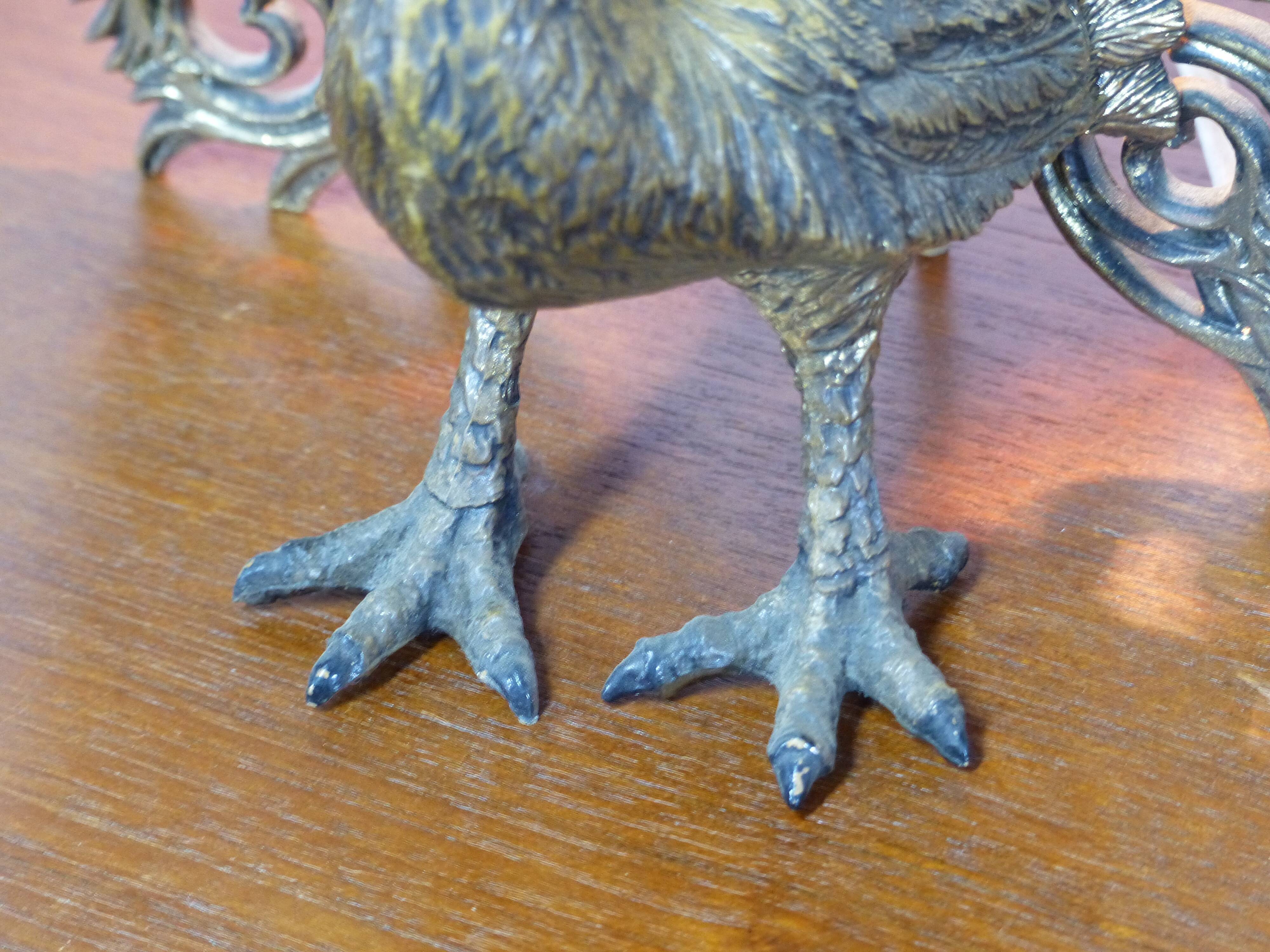 Vintage peacock screen lamp