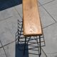 Magazine rack tablet oak and wrought iron 1960s-70s