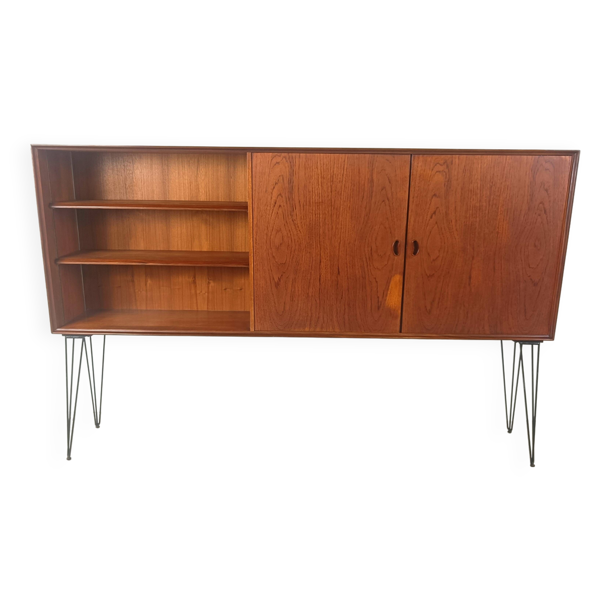Mid century teak highboard by Oswald Vermaercke, 1950s